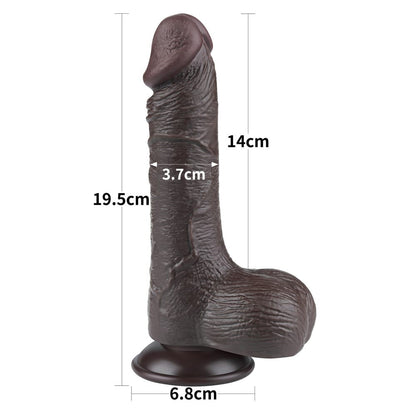 Dildo doppio strato scorrevole da 7,5'', nero III_B15O50_3