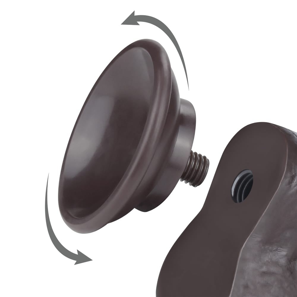 Dildo doppio strato scorrevole da 8'' nero I_B15O50_3