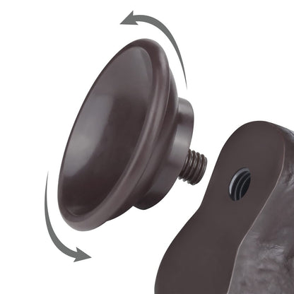 Dildo doppio strato scorrevole da 8'' nero I_B15O50_3