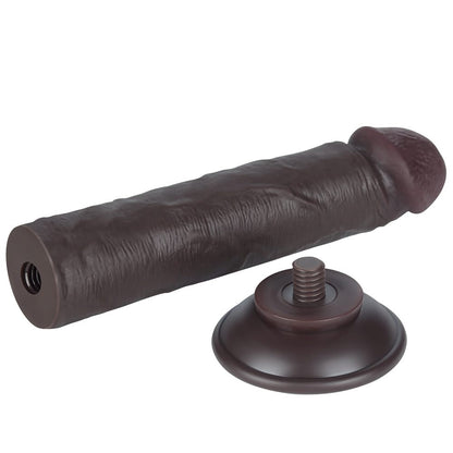 Dildo doppio strato scorrevole da 8'' nero II_B15O50_3