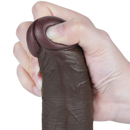 Dildo doppio strato scorrevole da 8'' nero III_B15O50_3