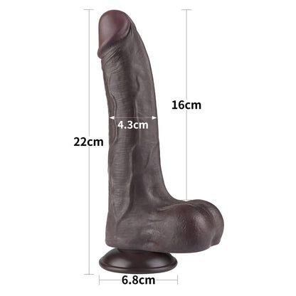 Dildo doppio strato scorrevole da 8,5'', nero II_B15O50_3