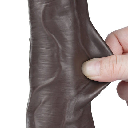 Dildo doppio strato scorrevole da 8,5'', nero II_B15O50_3