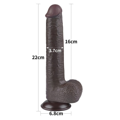 Dildo doppio strato scorrevole da 9'' nero_B15O50_3
