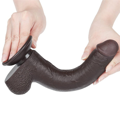 Dildo doppio strato scorrevole da 9'' nero_B15O50_3