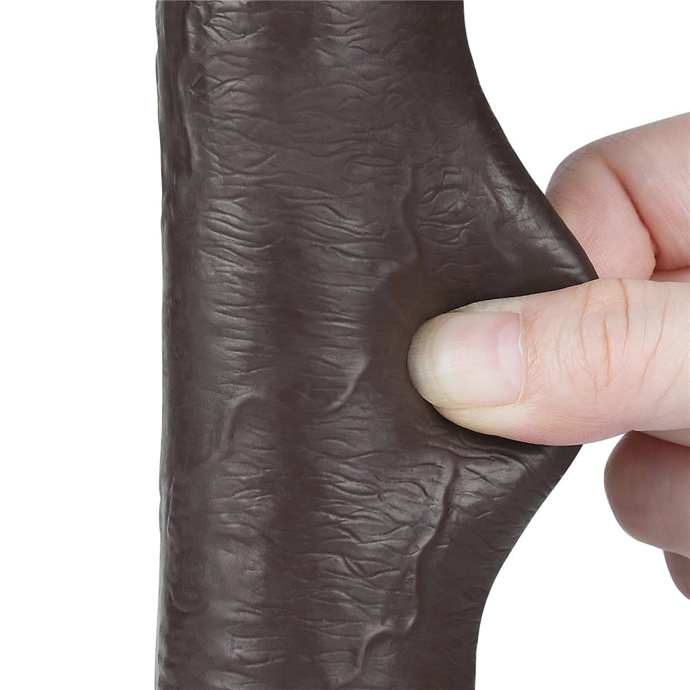 Dildo doppio strato scorrevole da 9'' nero_B15O50_3