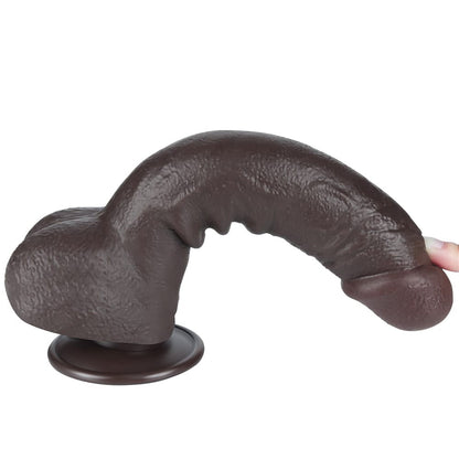 Dildo doppio strato scorrevole da 9,5'' nero_B15O50_3