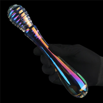 Dildo in vetro Twilight Gleam - Piaceri gemelli