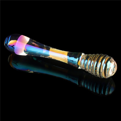 Dildo in vetro Twilight Gleam - Piaceri gemelli