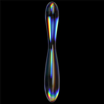 Dildo in vetro Twilight Gleam - Doppia delizia
