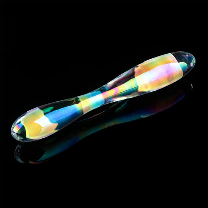 Dildo in vetro Twilight Gleam - Doppia delizia