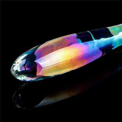 Dildo in vetro Twilight Gleam - Doppia delizia