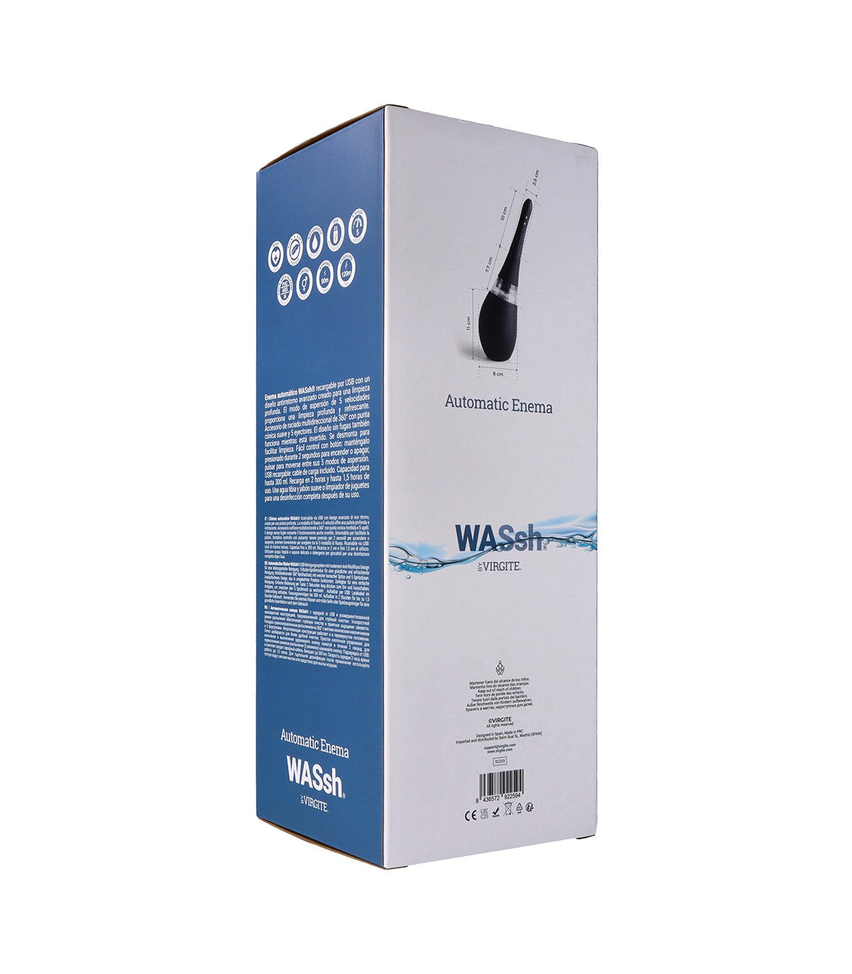 CLISTERE ANALE NERO USB 300 ML