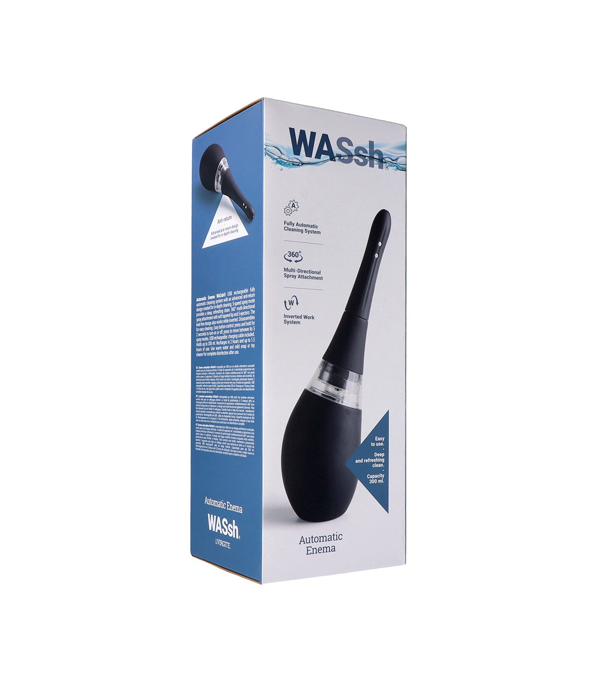 CLISTERE ANALE NERO USB 300 ML