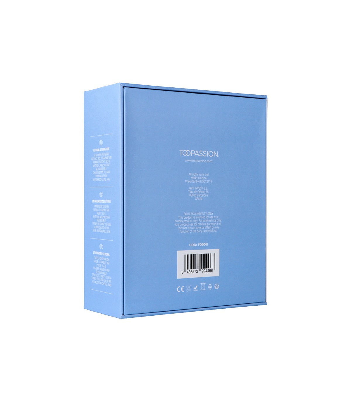 STIMOLATORE CLITORIDEO di TOOPASSION