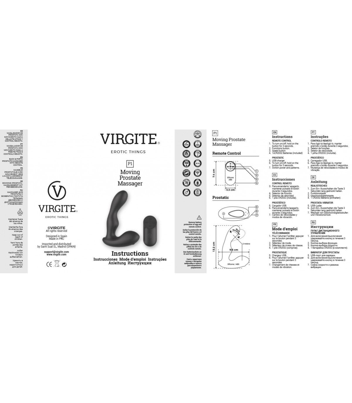 VIBRATORE PROSTATICO P1 CON TELECOMANDO