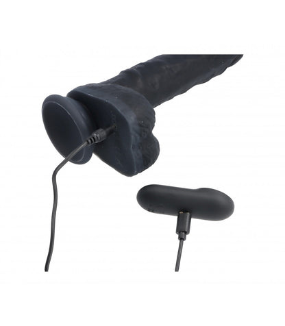 VIBRATORE E ROTATORE REALISTICO R9 NERO 19CM CON TELECOMANDO