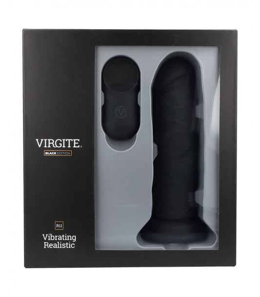 VIBRATORE REALISTICO R11 NERO 14,4 CM CON TELECOMANDO