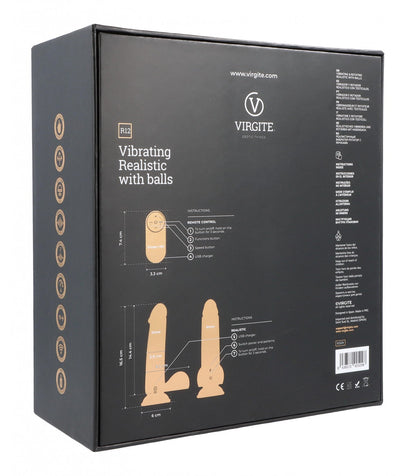 VIBRATORE REALISTICO R12 NERO 14,4 CM CON TELECOMANDO