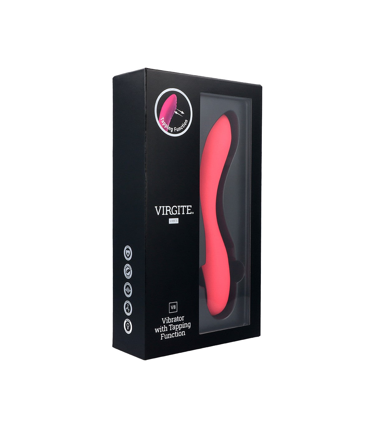VIBRATORE RICARICABILE ROSA V8 A TAPPING