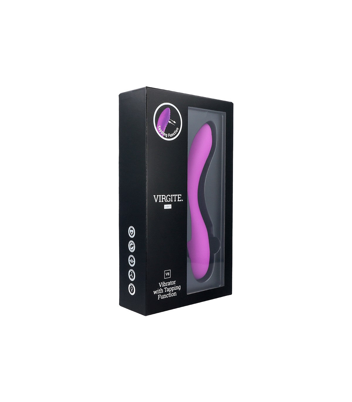 VIBRATORE RICARICABILE A TAPPING V8 VIOLA