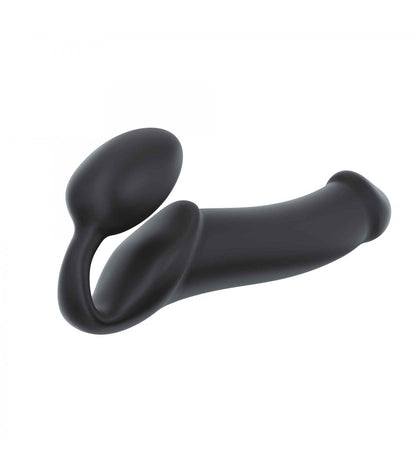 IMBRACATURA DILDO STRAP-ON FLESSIBILE MORBIDO SILICONE NERO XL