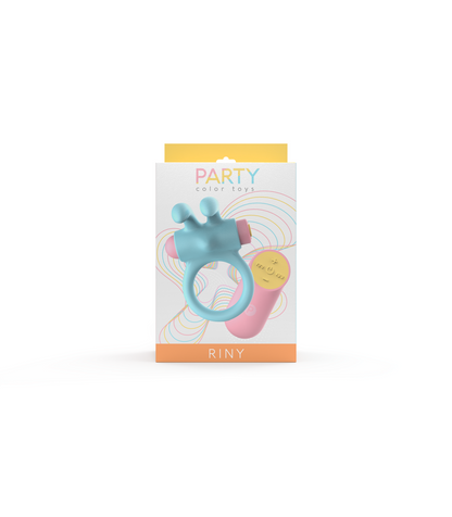ANELLO VIBRANTE RINY CON CONTROLLER USB IN SILICONE BLU
