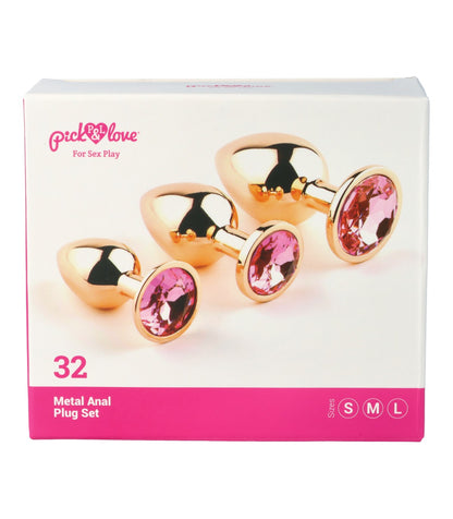 SET DI PLUG ANALI IN METALLO N. 32
