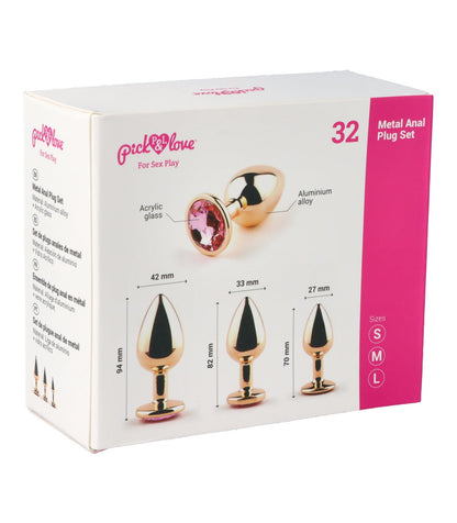 SET DI PLUG ANALI IN METALLO N. 32