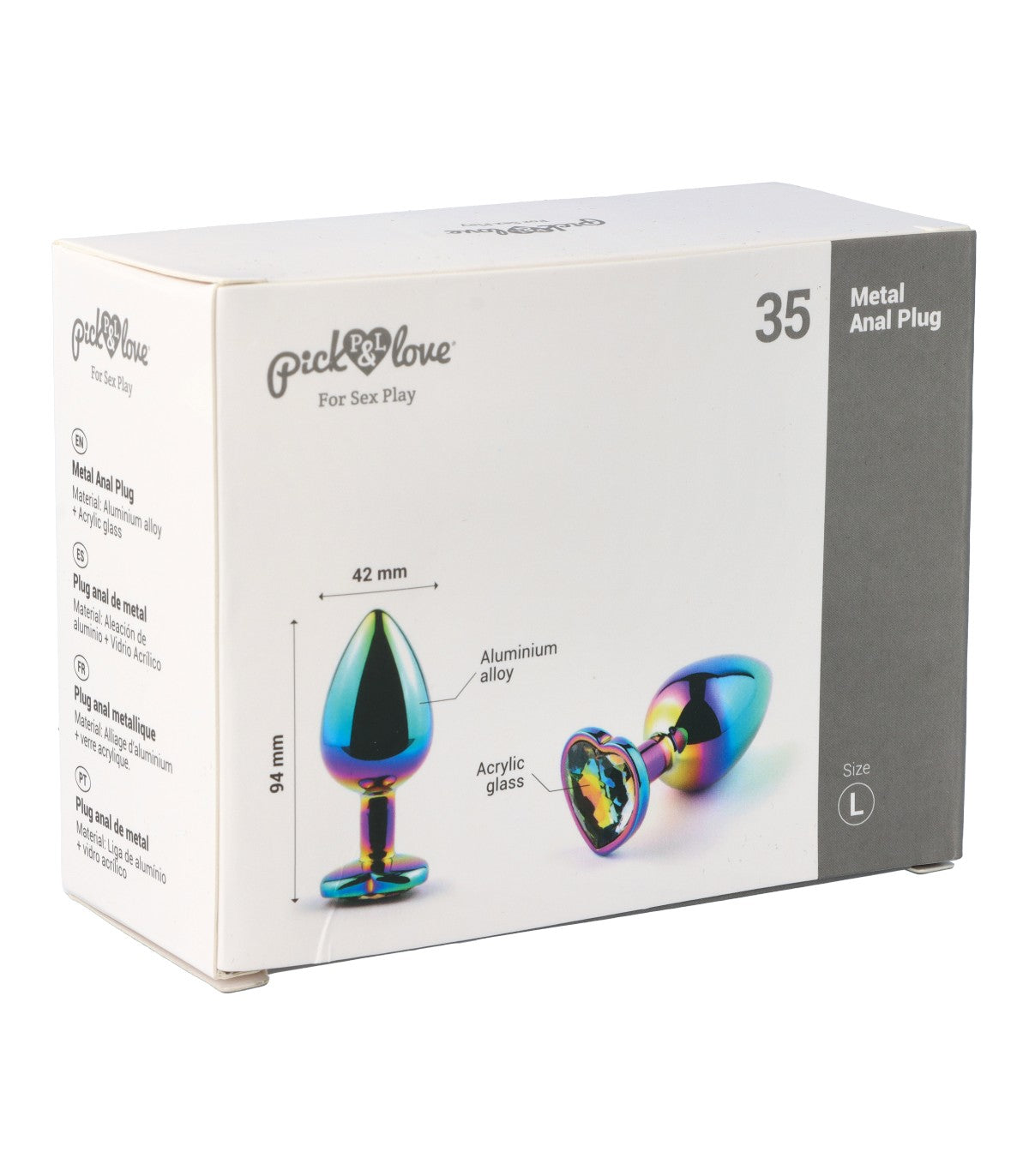 Plug anale in metallo n. 35 taglia L
