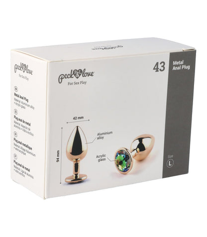 Plug anale in metallo n. 43 taglia L