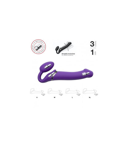 Cablaggio USB a doppia vibrazione in silicone flessibile con telecomando viola L