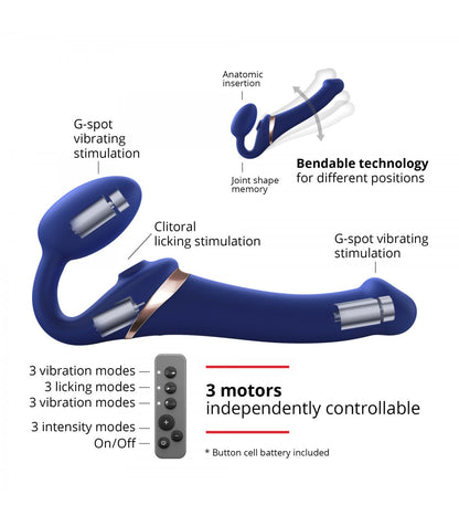 IMBRACATURA REGOLABILE MULTI ORGASMO S BLU