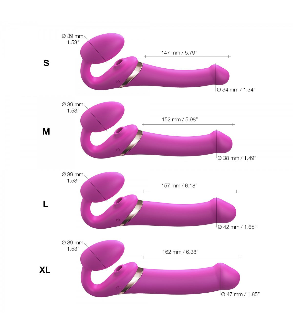 IMBRACATURA REGOLABILE MULTI ORGASMO S FUCSIA