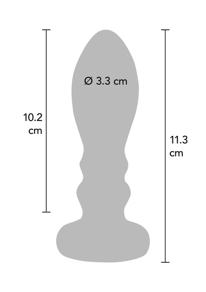 Il vibratore Slider Vibrating Plug Large argento
