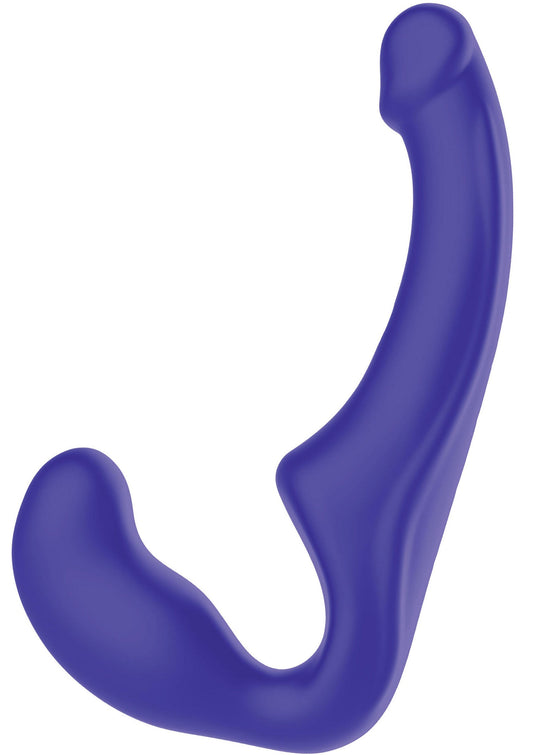 Strap-on senza spalline in silicone 23 cm viola