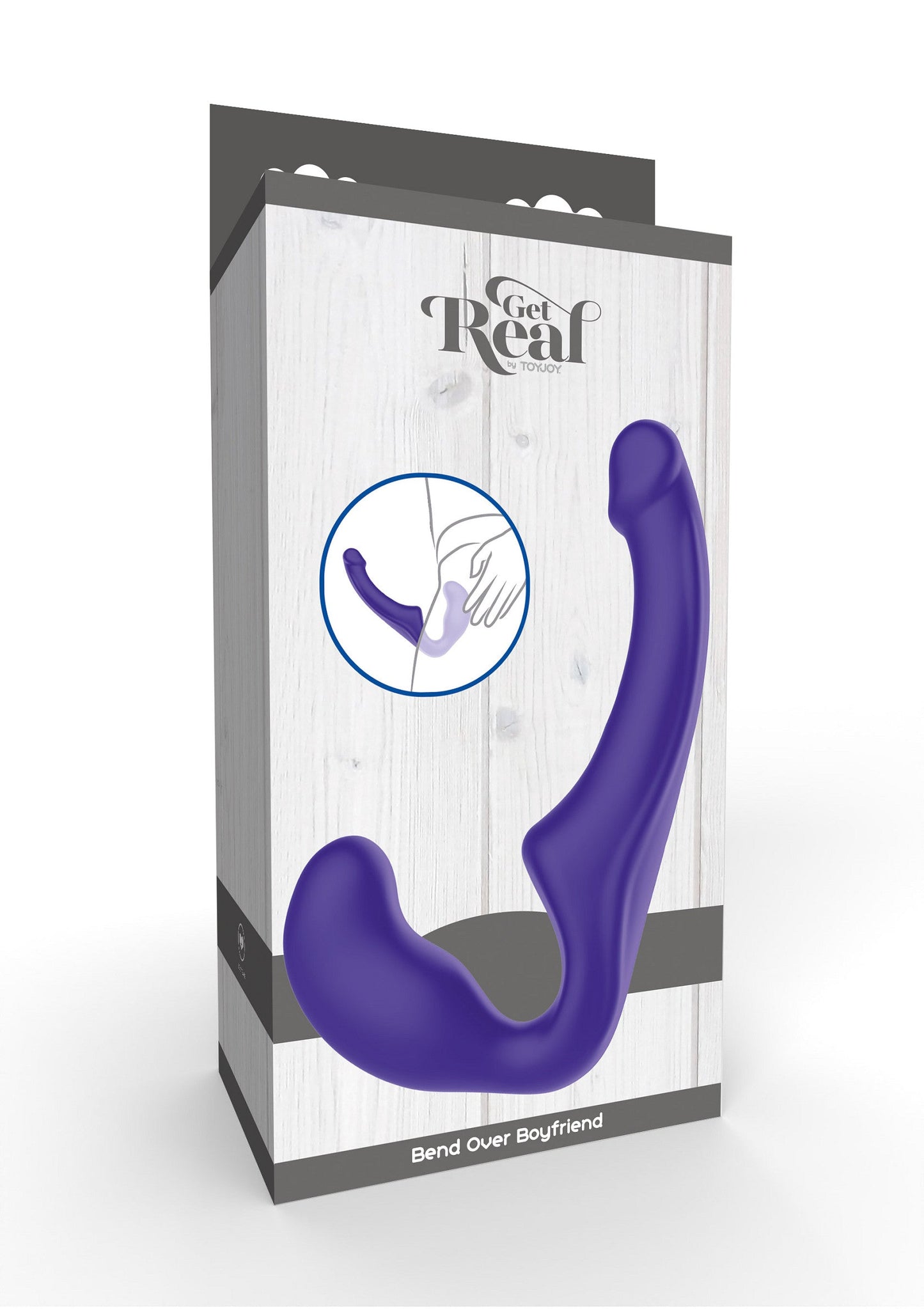 Strap-on senza spalline in silicone 23 cm viola