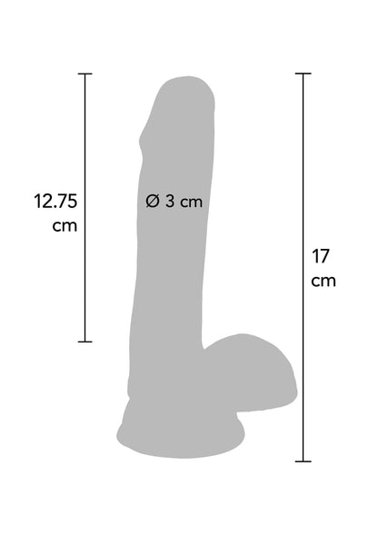 Dildo a doppia densità TPE 17 cm pelle