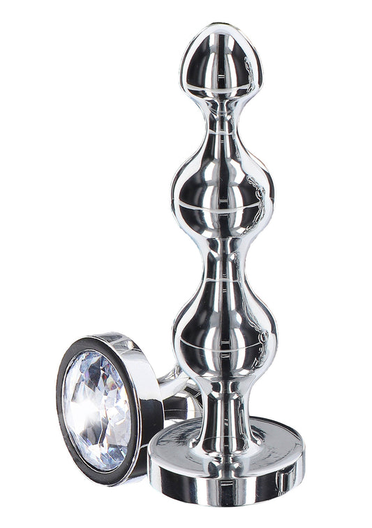 Perline a forma di stella di diamante, medie, argento