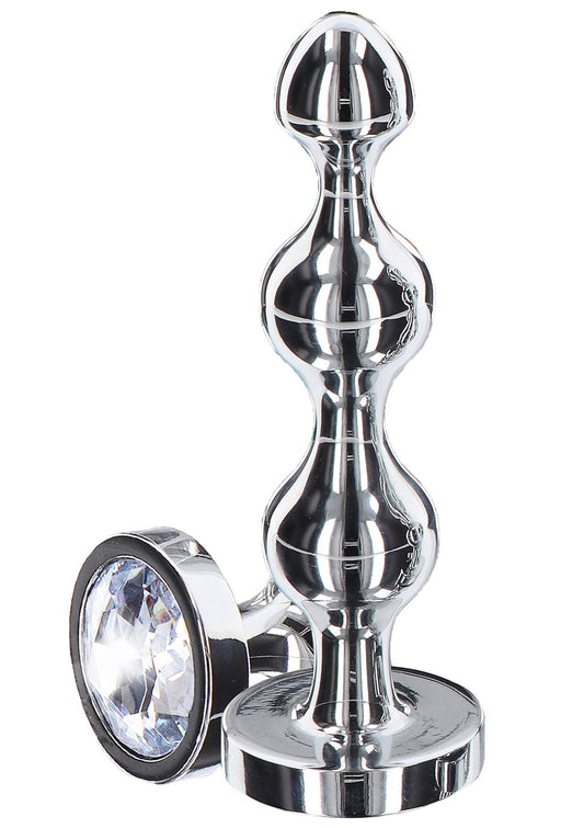 Perline diamantate a forma di stella grandi in argento
