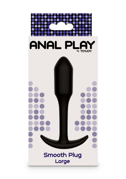 Plug anale liscio grande nero