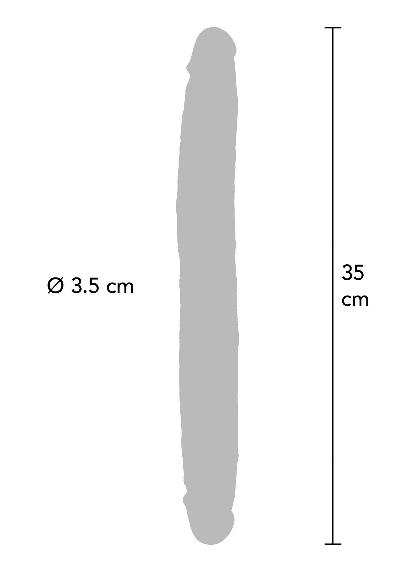 Prepuzio Doppio Dong Silicone 35 cm caramello