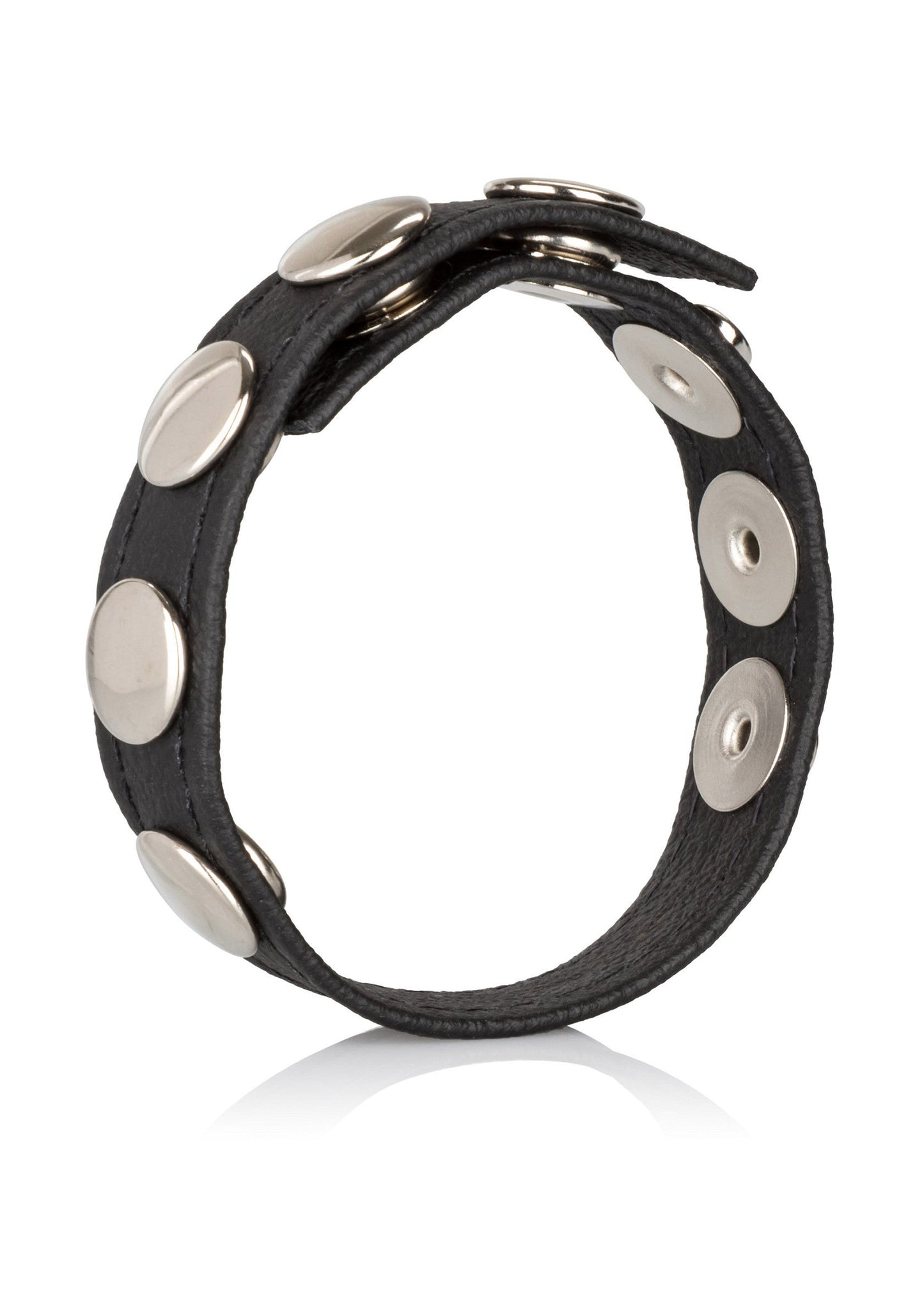 Anello multi-scatto in pelle nero