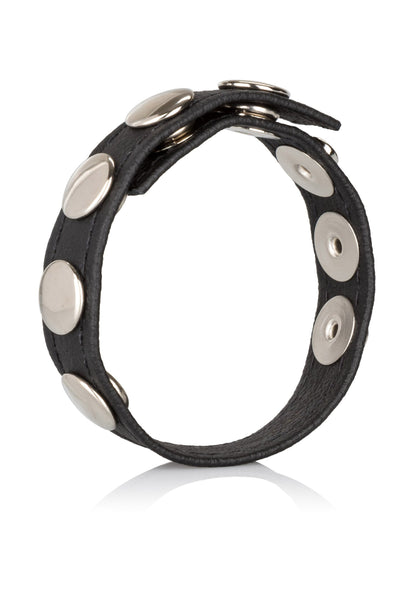 Anello multi-scatto in pelle nero