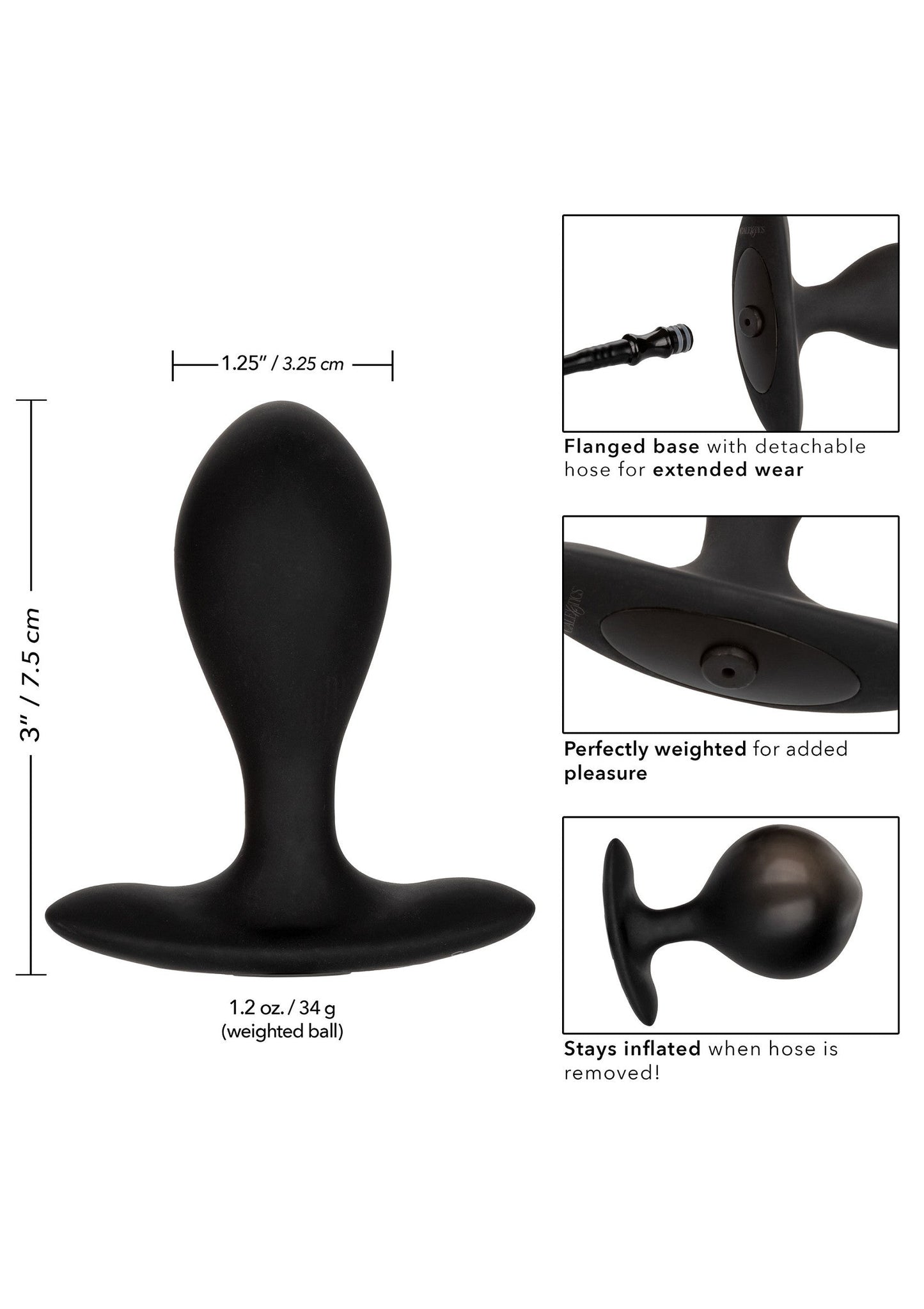 Plug gonfiabile in silicone nero