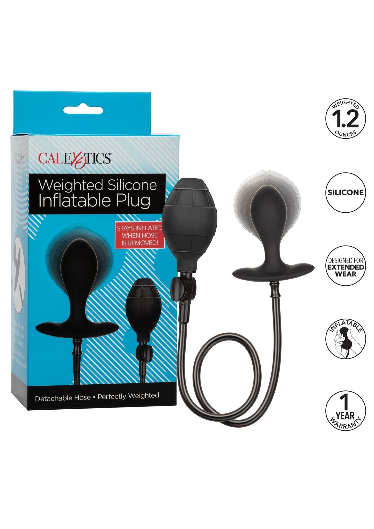 Plug gonfiabile in silicone nero