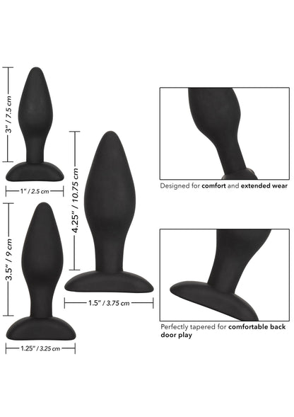 Kit per esercizi anali in silicone nero