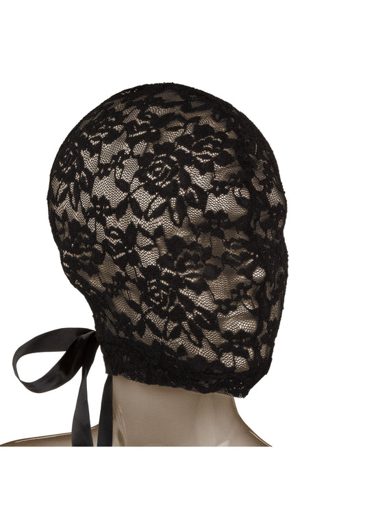 Corsetto Scandal con cappuccio in pizzo nero
