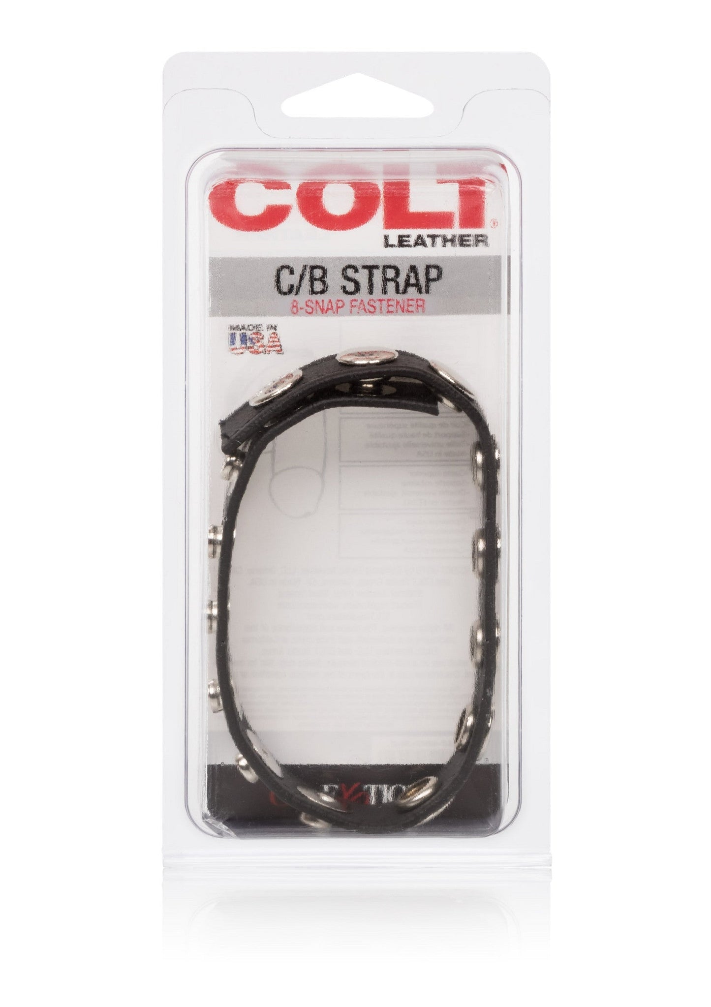 Cinturino in pelle COLT C/B a 8 bottoni automatici nero