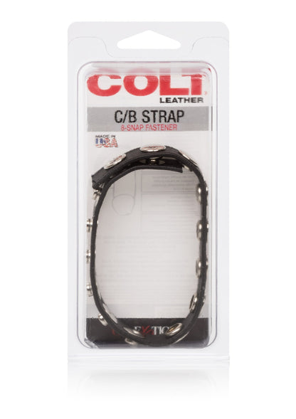 Cinturino in pelle COLT C/B a 8 bottoni automatici nero